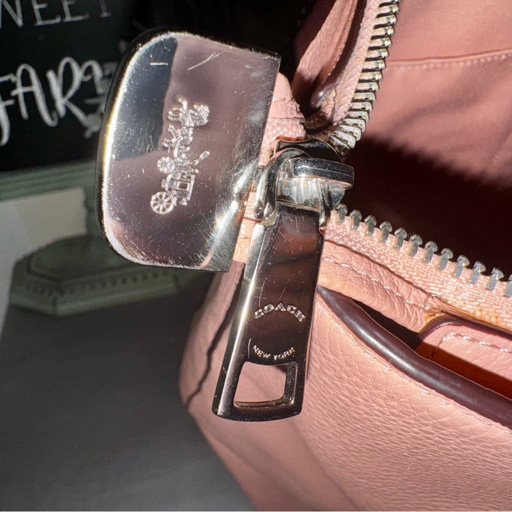 Coach Pink Tote Shoulder Bag Soft Pebble Leather 2018 #F48637 - EUC - Picture 6 of 16